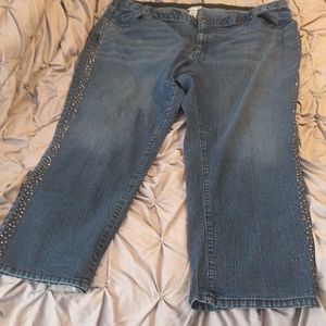 Jean plus size w/ metal studs
